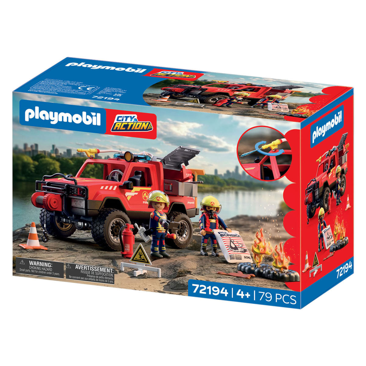 Playmobil - city action brandweerpick-up - 72194