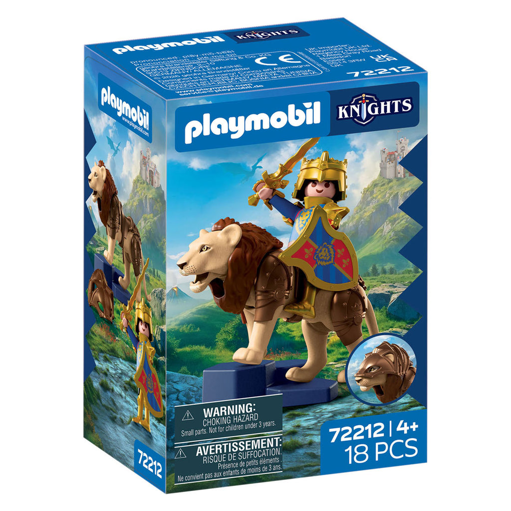 Playmobil - knights leeuw met gouden ridder - 72212