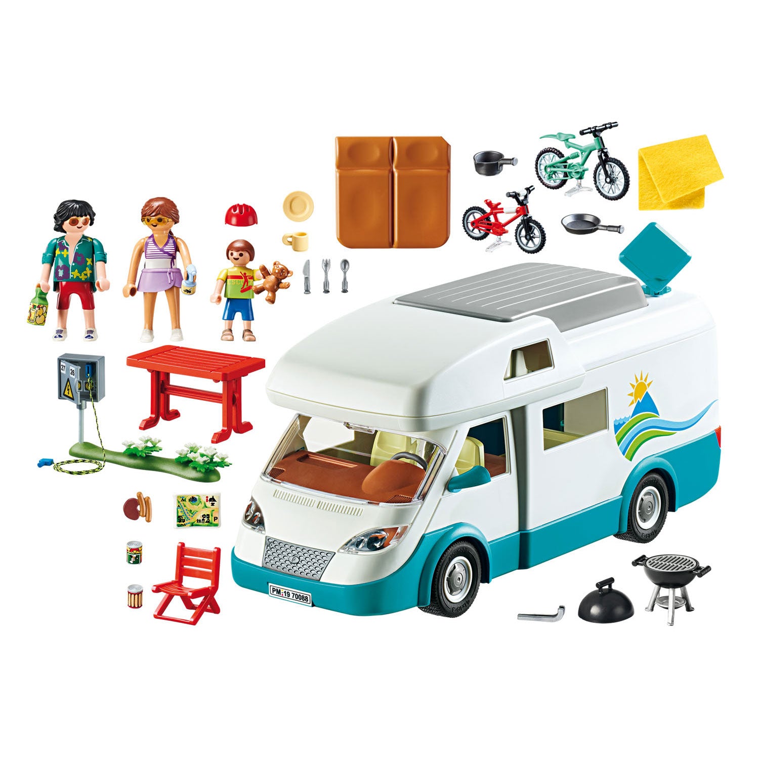 Playmobil - family fun camper met familie - 70088
