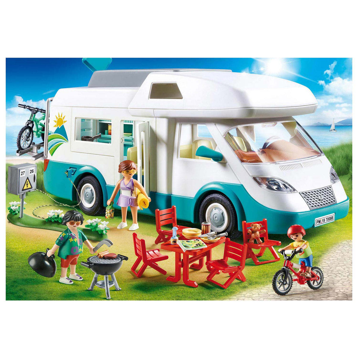 Playmobil - family fun camper met familie - 70088