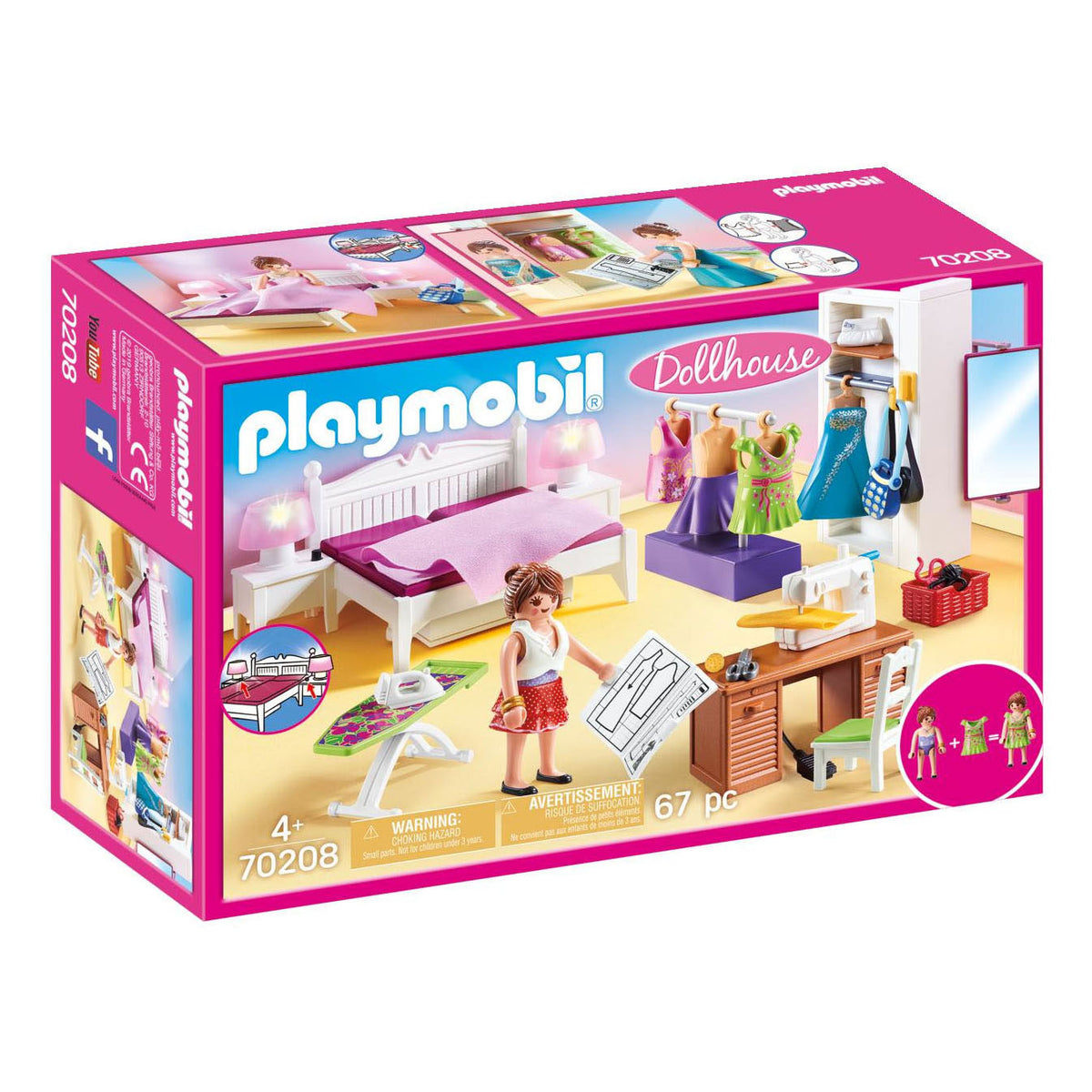 Playmobil dollhouse slaapkamer met mode ontwerphoek - 70208