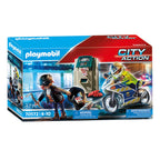 Playmobil city action - politiemotor: achtervolging van de geldrover constructiespeelgoed (70572)