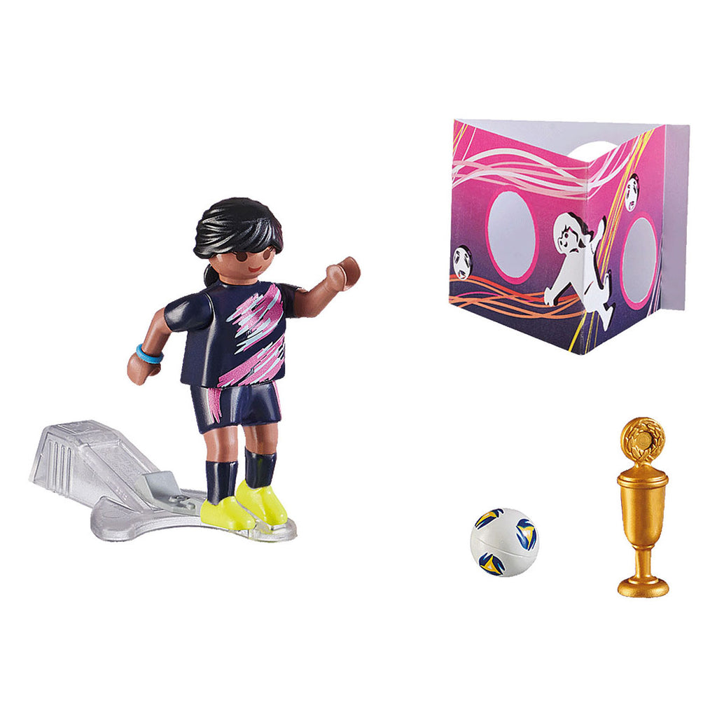 PLAYMOBIL - PLAYMOBIL specials voetbalster met doelmuur - 70875