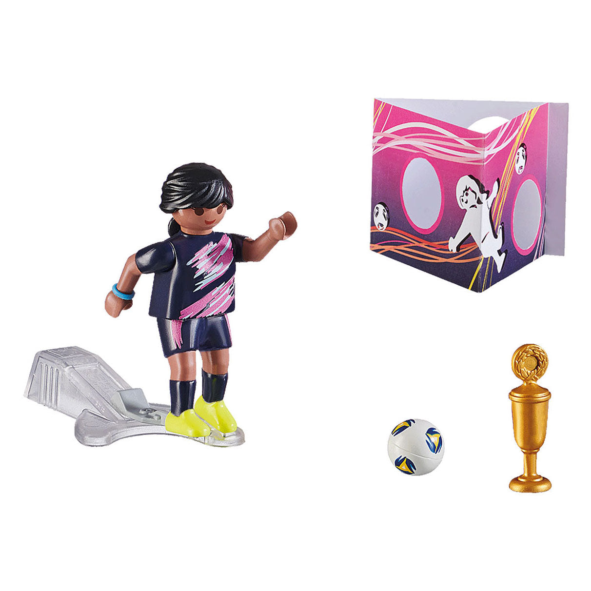 PLAYMOBIL - PLAYMOBIL specials voetbalster met doelmuur - 70875