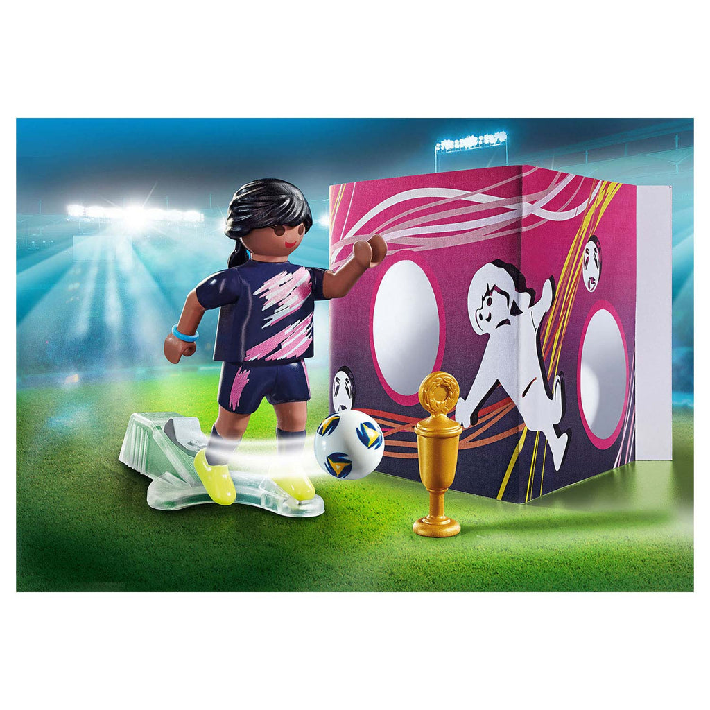 PLAYMOBIL - PLAYMOBIL specials voetbalster met doelmuur - 70875