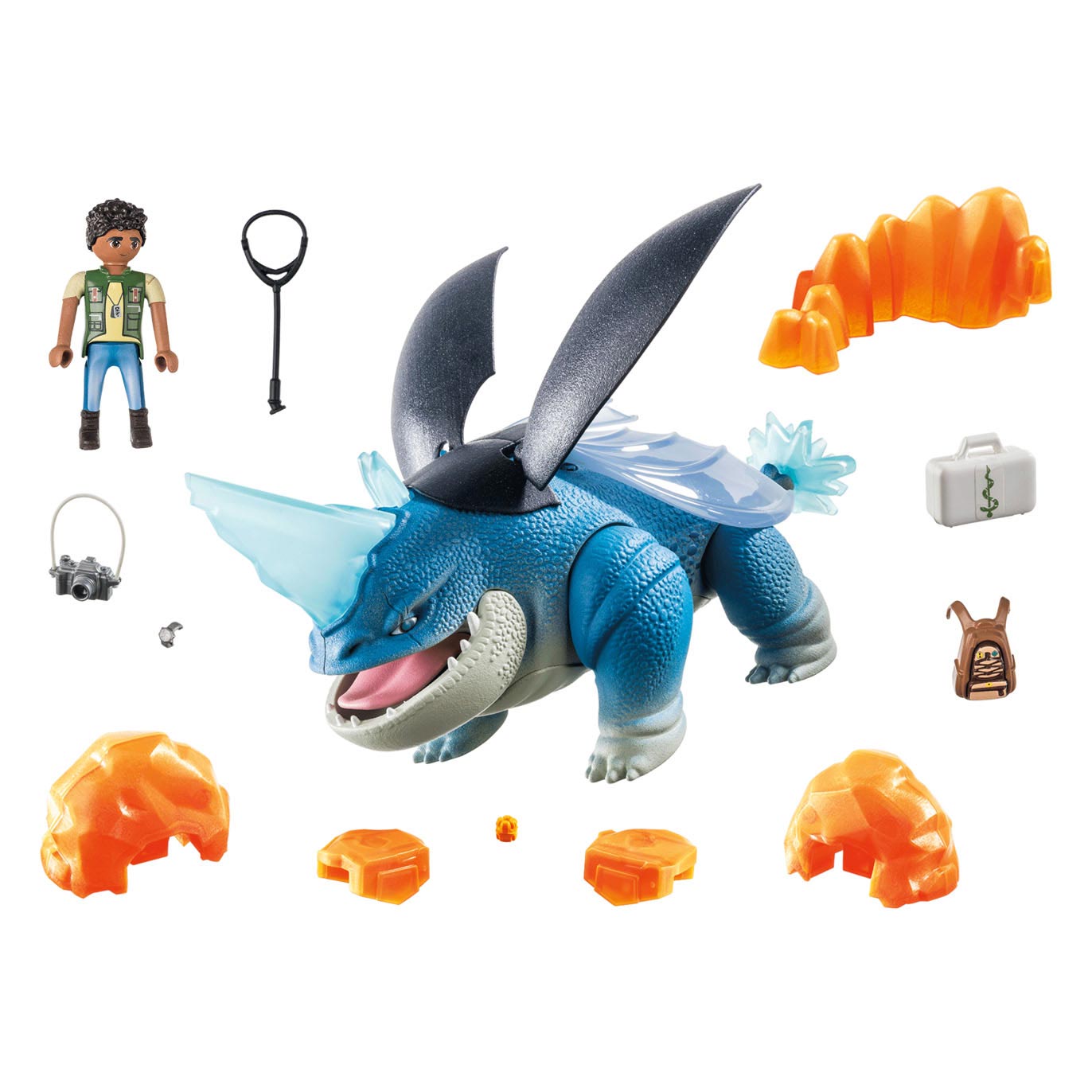 Playmobil - dragons: the nine realms plowhorn & d'angelo - 71082