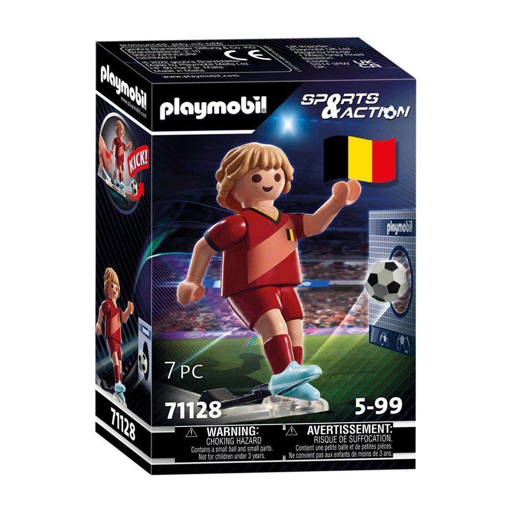 Playmobil - sports & action voetballer belgië - 71128