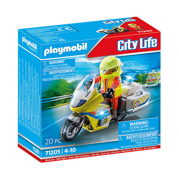 Playmobil 71205 noodmotorfiets met zwaailicht