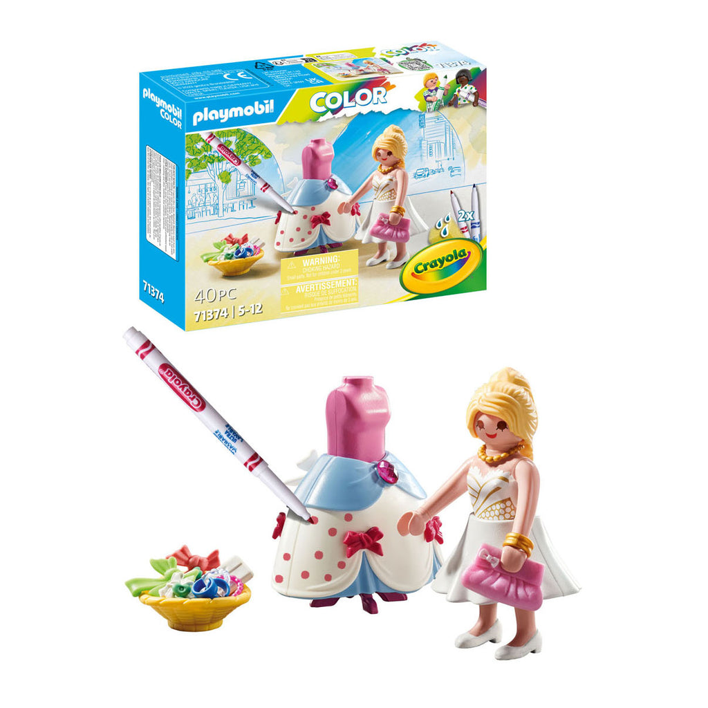PLAYMOBIL - PLAYMOBIL color modieuze jurk - 71374