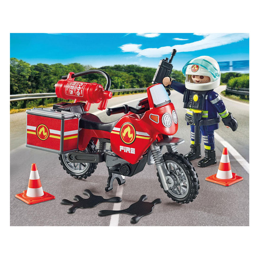 Playmobil - action heroes brandweer op de plaats van het ongeval - 71466
