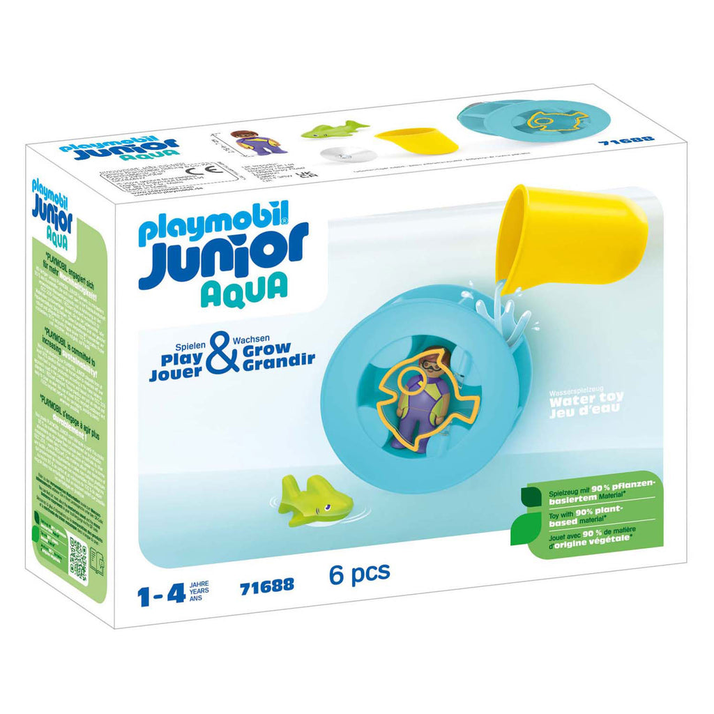 Playmobil - junior waterwervelrad met babyhaai - 71688