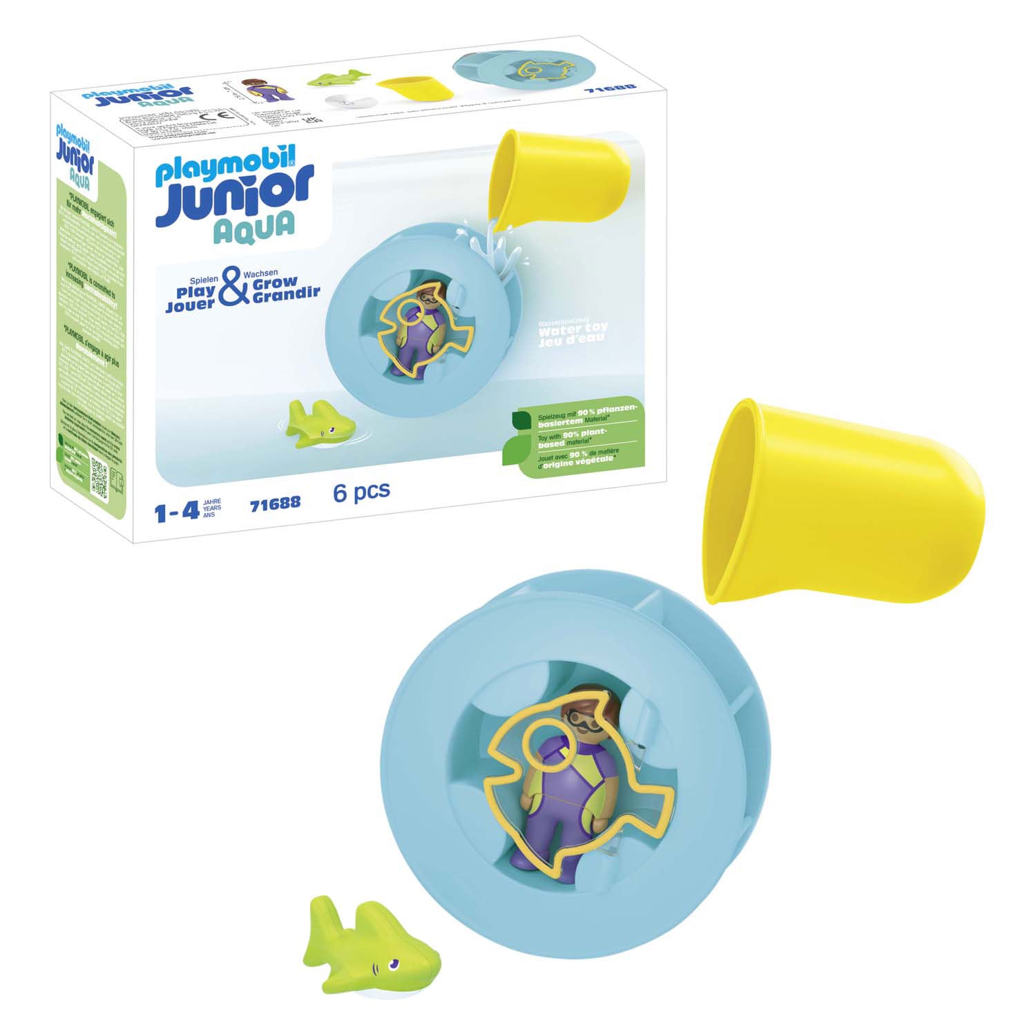Playmobil - junior waterwervelrad met babyhaai - 71688