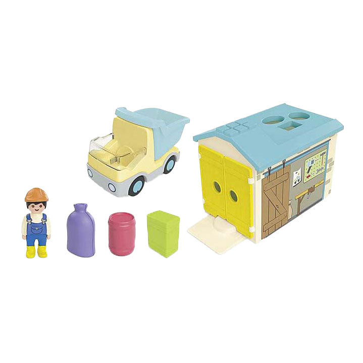 Playmobil 71686 junior werkman met sorteer-garage