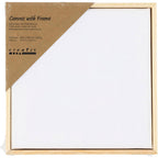 Creativ company gespannen canvas met lijst 280gr. 15,8x15,8cm - wit