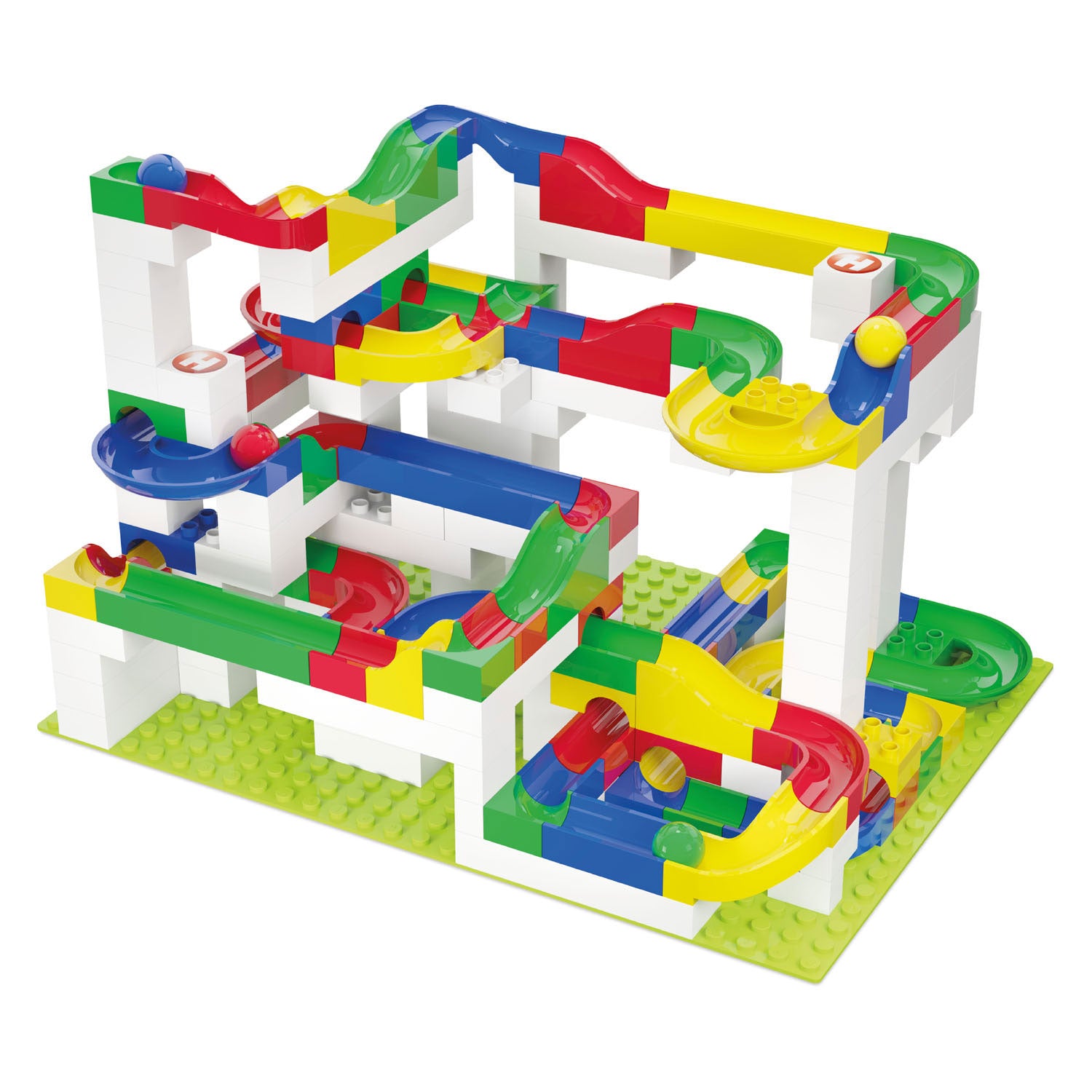 Hubelino - Hubelino knikkerbaan kiga scholenset bouwdoos 352dlg