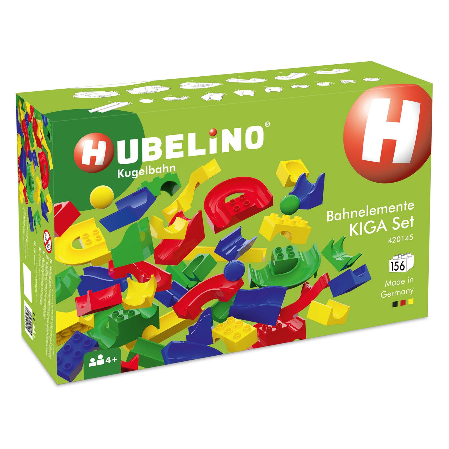 Hubelino - Hubelino knikkerbaan kiga scholenset baanelementen 156dlg
