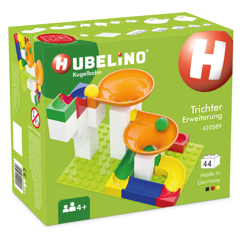 Hubelino - Hubelino knikkerbaan uitbreidingsset trechter 44dlg.
