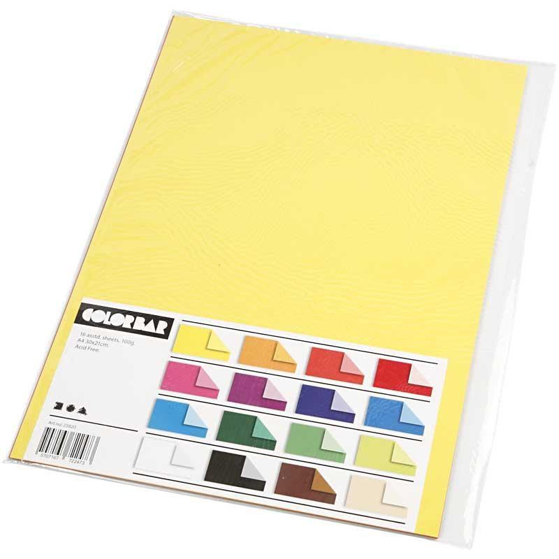 Creativ Company - Creativ Company Https://www.cchobby.nl/color-bar-papier-a4-vel-210x297-mm-100-gr-16-div-vellen-1-doos