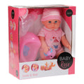 Johntoy baby rose drink- en plaspop 25cm