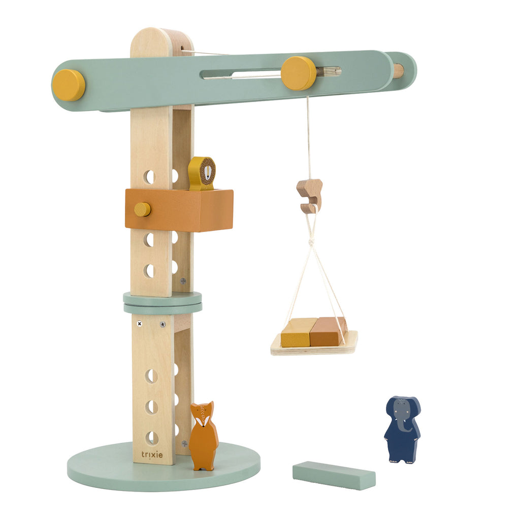 Trixie houten constructiekraan met accessoires