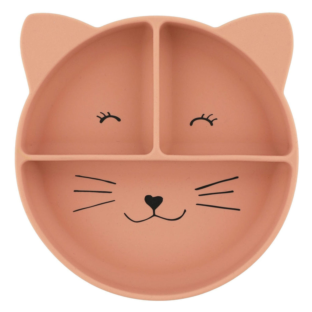 Trixie siliconen bord met vakjes en zuignap - mrs. cat