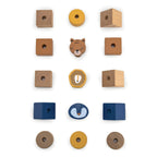 Trixie houten stapelblokken wilde dieren, 16dlg.