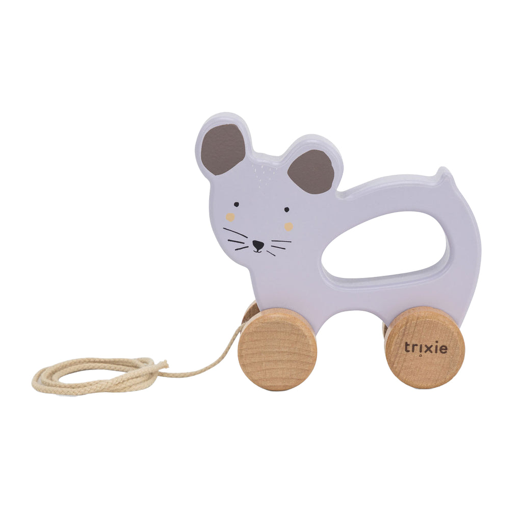Trixie - houten trekfiguur - mrs. mouse