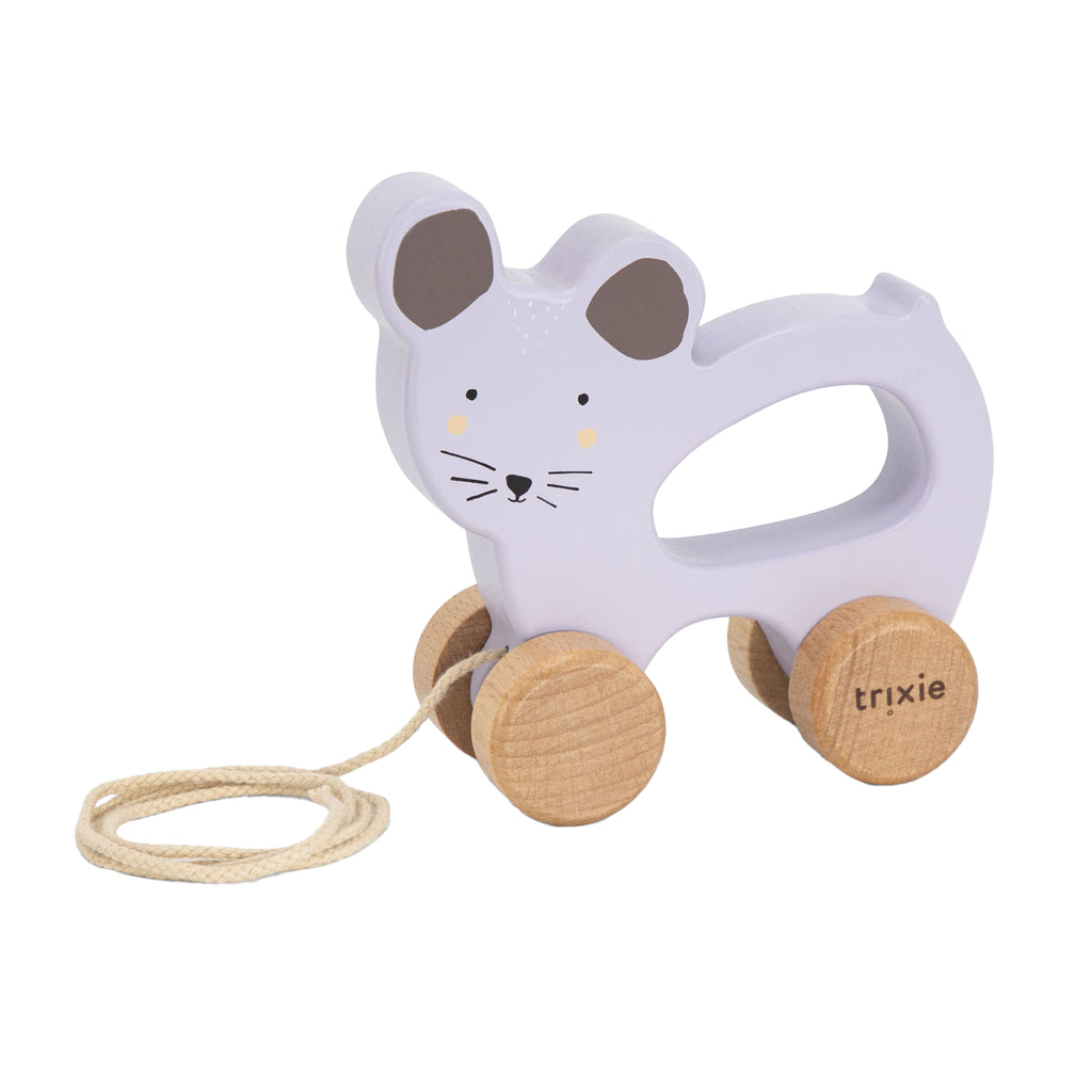 Trixie - houten trekfiguur - mrs. mouse