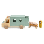 Trixie houten speelgoed - ambulance auto - speelgoedauto voor kinderen - ziekenwagen - voor jongens en meisjes - fsc