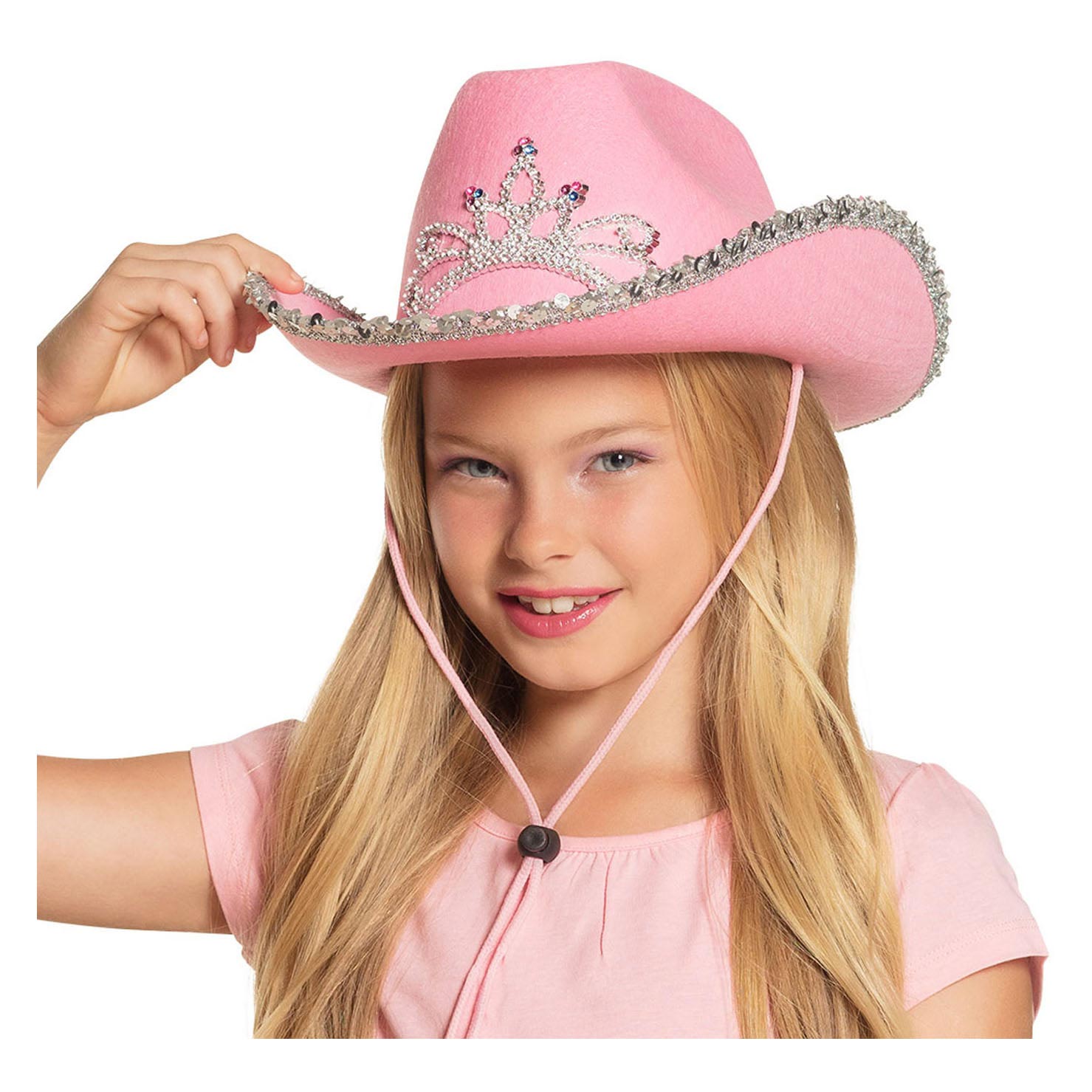 Boland - Kinderhoed glimmer roze
