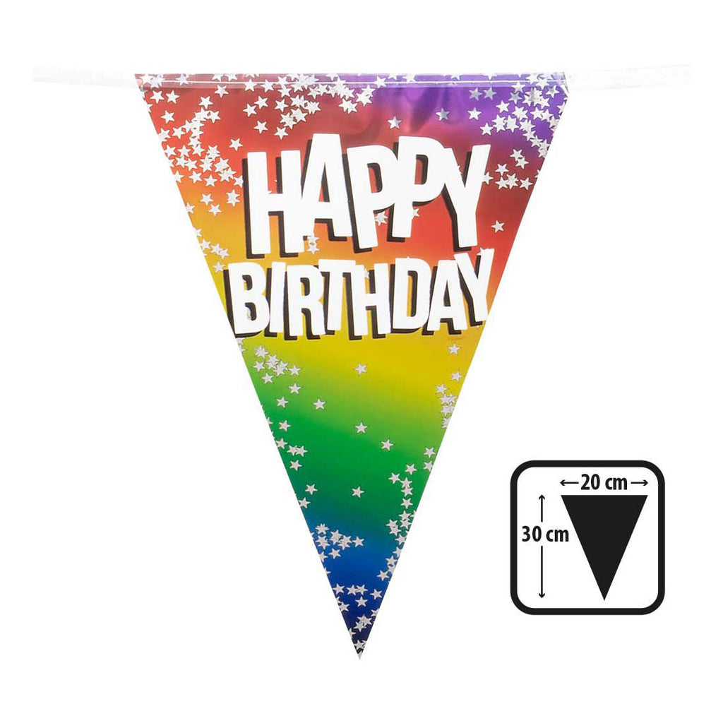 Boland vlaggenlijn happy birthday, 6m