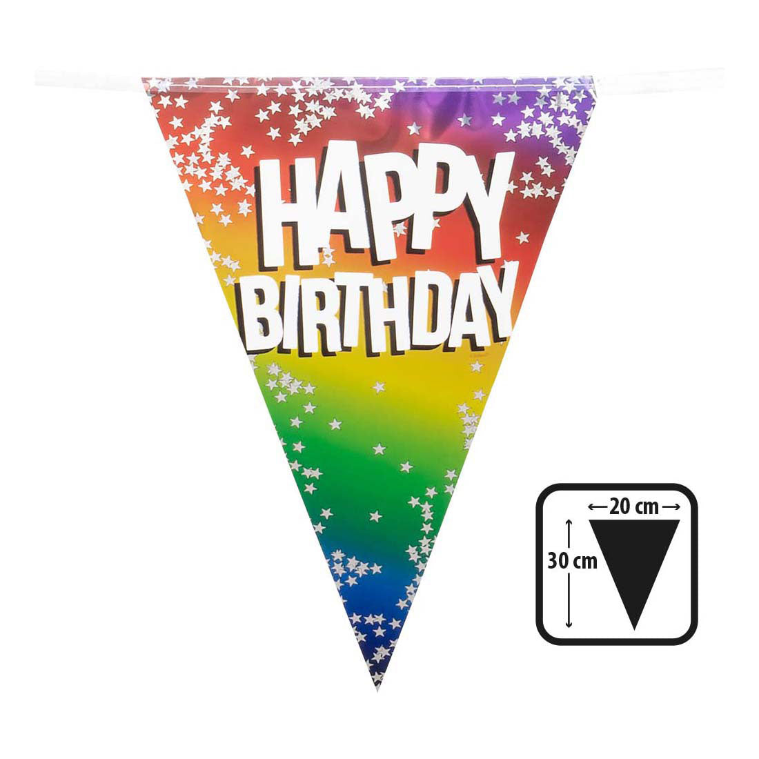Boland vlaggenlijn happy birthday, 6m