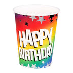 Boland papieren bekers happy birthday 210ml, 10st.