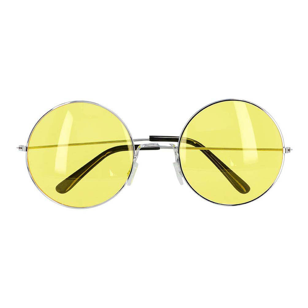 Boland partybril hippie xl geel
