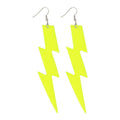 Boland oorbellen flash neon geel