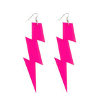 Boland oorbellen flash neon roze