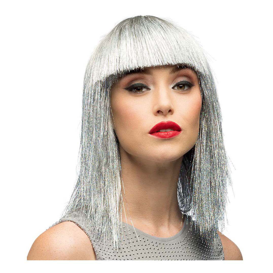 Boland - Pruik crazy zilver