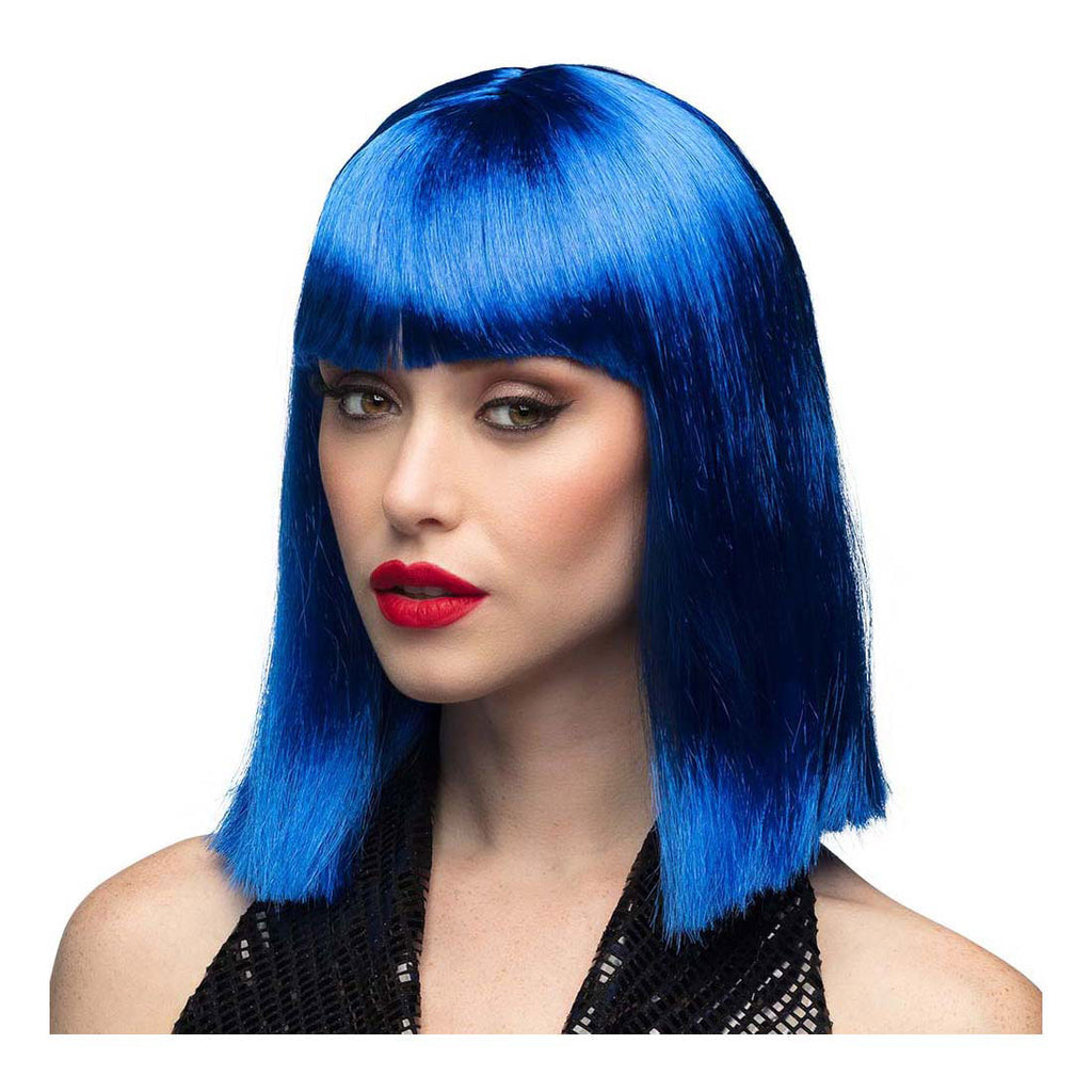 Boland pruik dance blauw