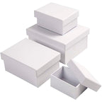 Creativ Company - Creativ Company Https://www.cchobby.nl/rechthoekige-dozen-afm-7-5x5x3-5-9-5x7x4-5-11-5x8-5x5-5-14x11x6-5-cm-wit-4-stuk-1-set