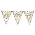 Haza witbaard vlaggenlijn confetti, 6mtr.