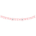 Haza witbaard letterguirlande - hoera een meisje