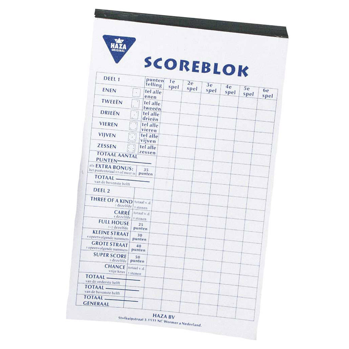 Haza Witbaard - Haza Witbaard Scoreblok 250 vellen