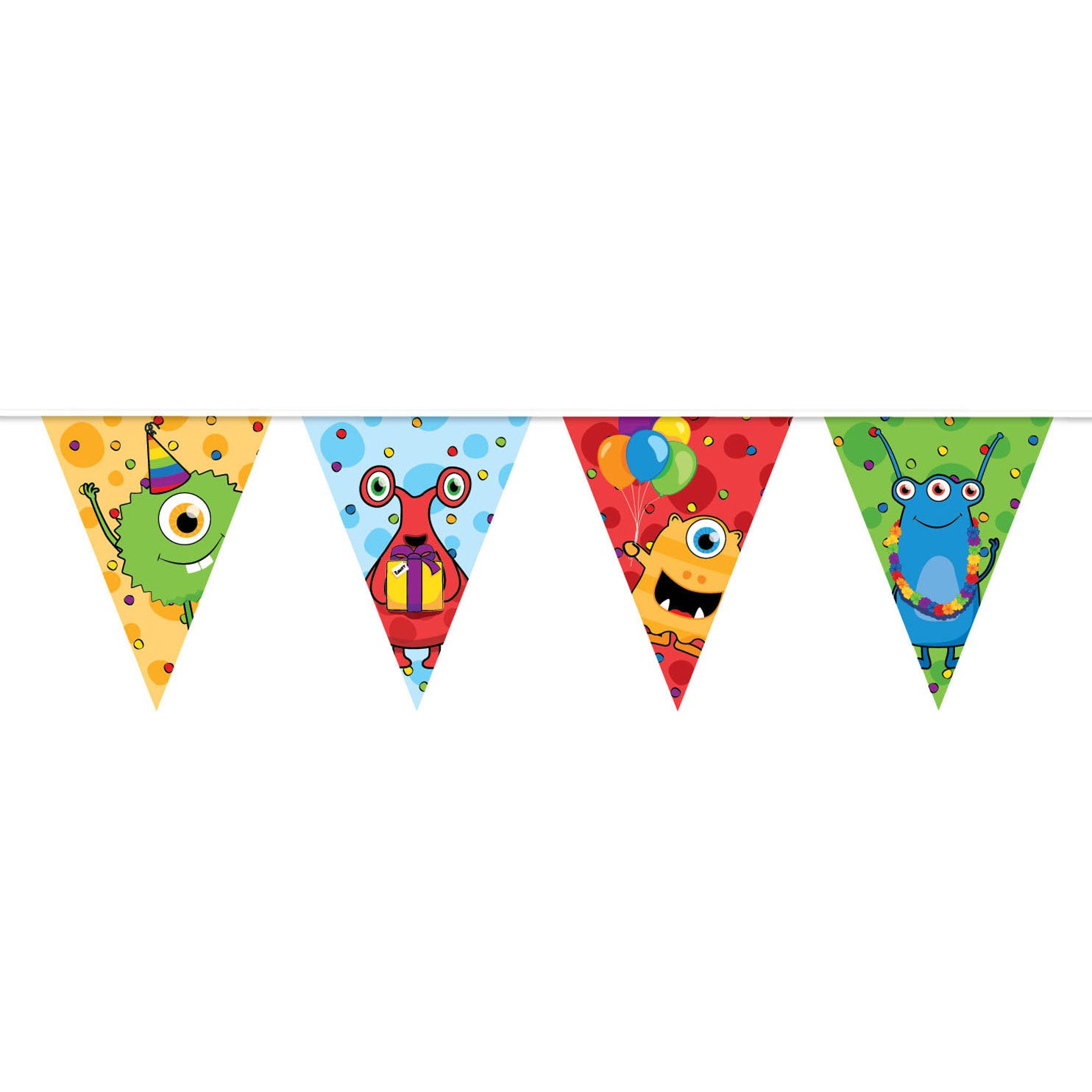 Haza Witbaard - Haza Witbaard Vlaggenlijn monster party 10mtr.