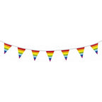 Haza witbaard vlaggenlijn regenboog, 10mtr.