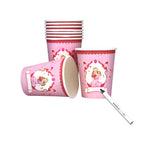 Haza witbaard bekers prinses, 8st.
