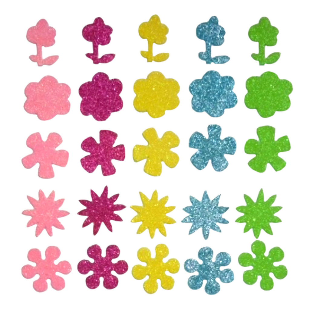 Haza Witbaard - Haza Witbaard Foamstickers bloemen glitter 25st.