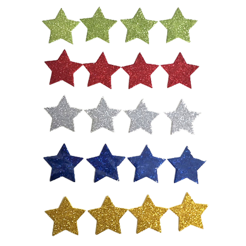 Haza Witbaard - Haza Witbaard Foamstickers sterren glitter 54 stuks