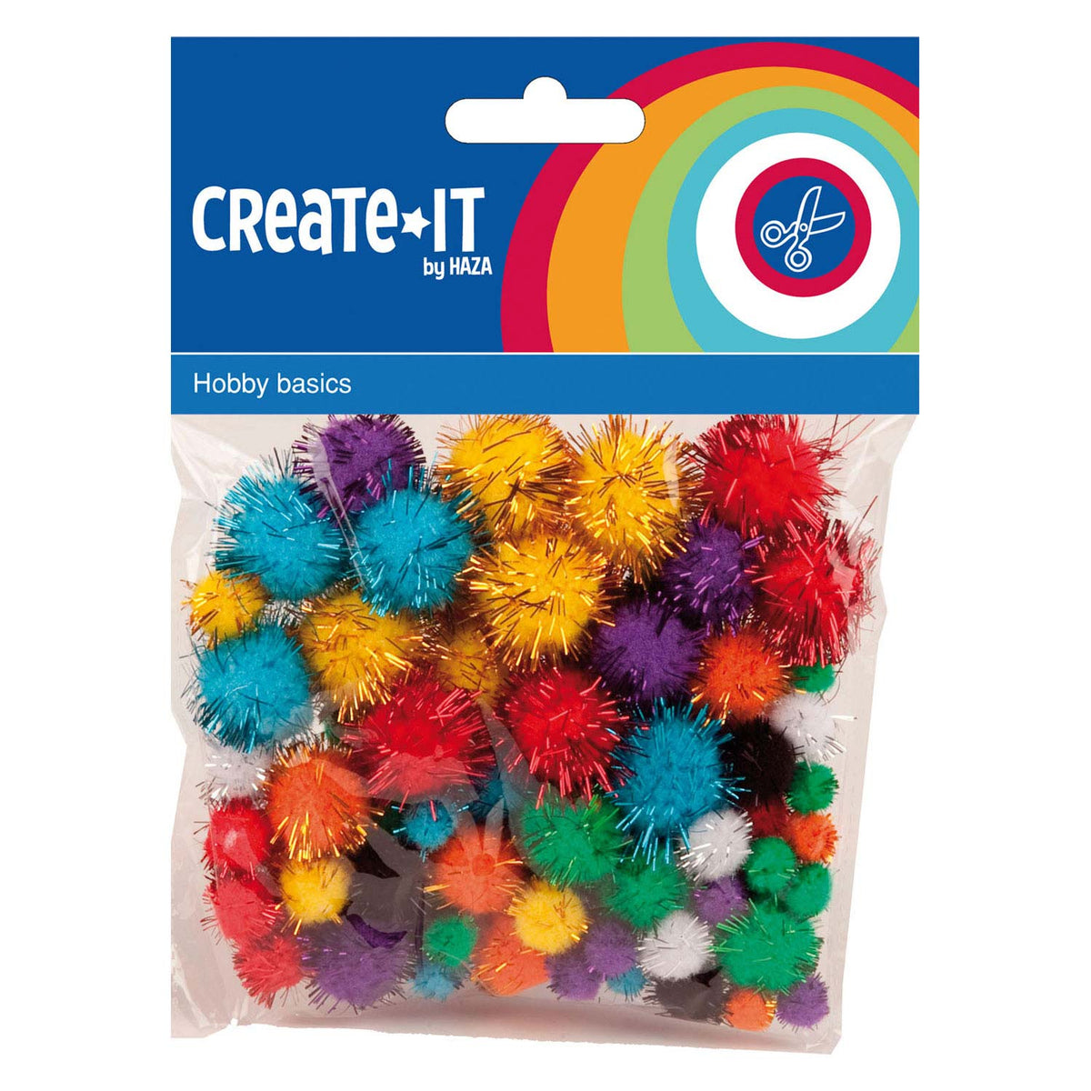 Haza Witbaard - Haza Witbaard Glitter pompoms 78st.