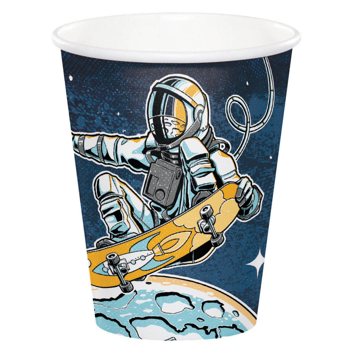 Haza witbaard astronaut bekers, 8st.