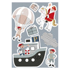 Haza witbaard raamstickers sint co.